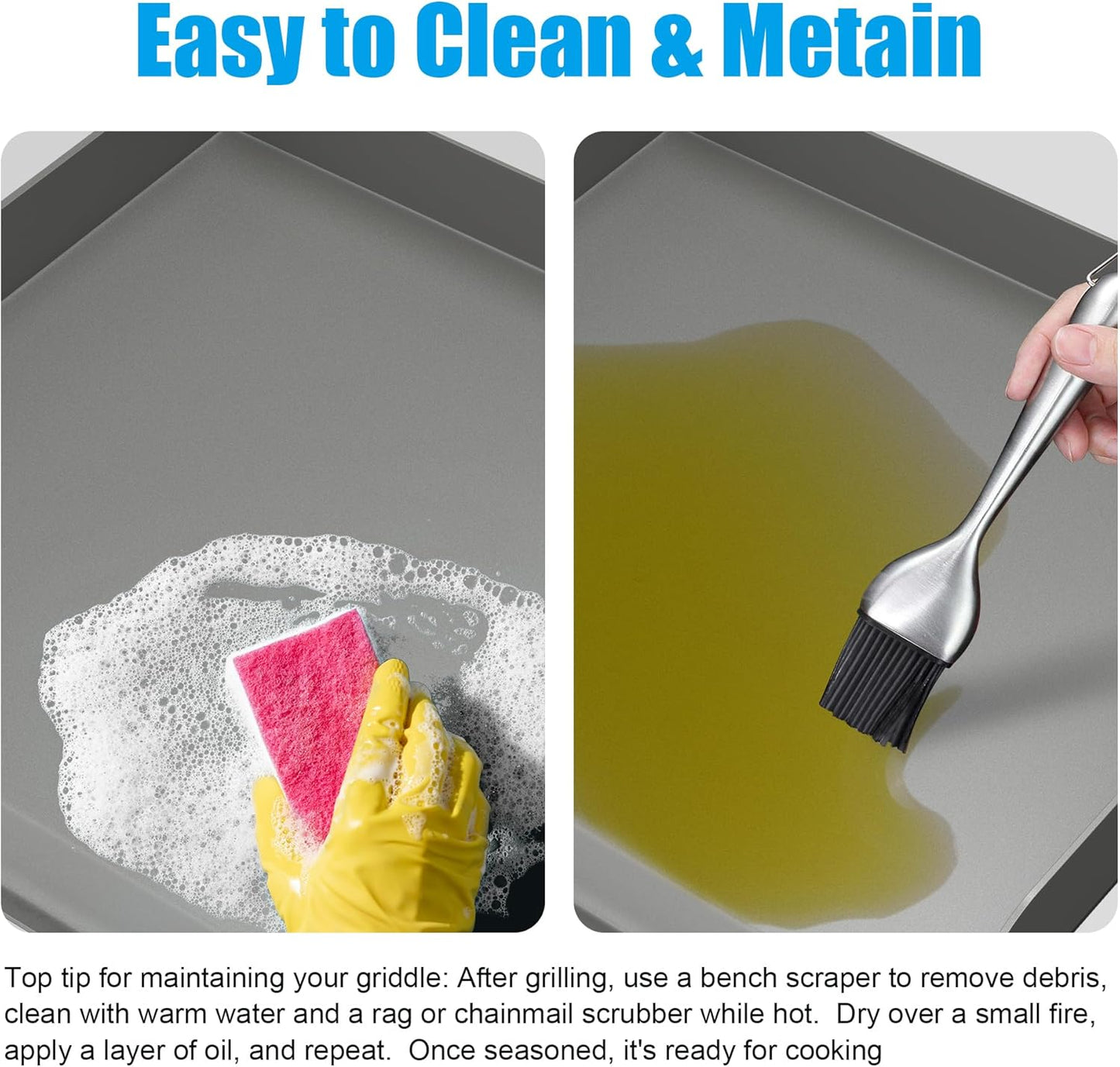 Professional Flat Top Griddle for Camp Chef Pro 60x, EX60B, EX60P, EX60PP Stove Grills,Outdoor BBQ Accessories for Camp Chef Most of 1,2 Burners Camp Propane Stove Grill, 1 Carry Bag and Grease Cup