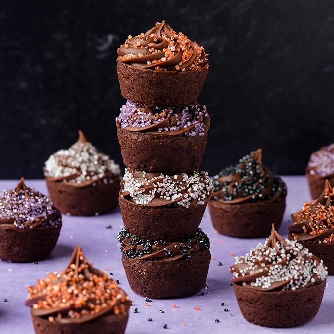 Sweets Indeed Sprinkles, 4 Pack, Edible Sprinkle Mix, Perfect for Cake Decorations, Baking, Ice Cream, Cookies, Cupcake Topper (Halloween Sugar)