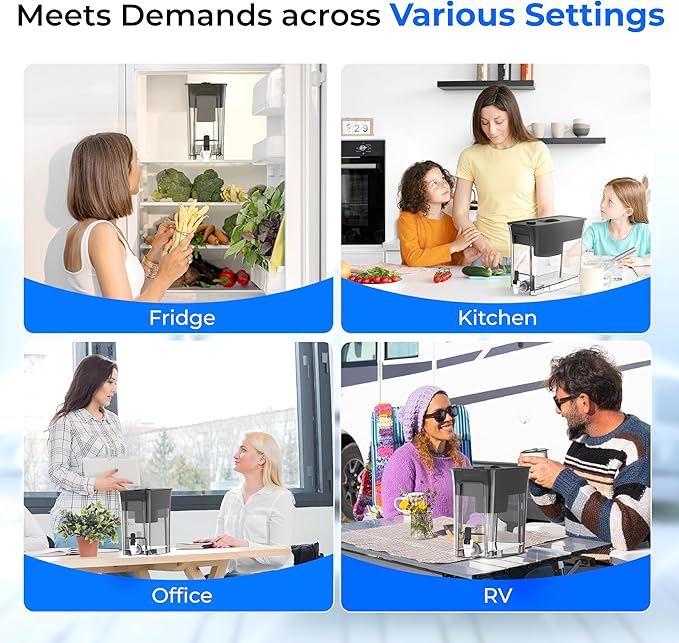 Waterdrop 35-Cup Slim Water Filter Dispenser, Large Capacity, 200-Gallon Long-Life, Faster Filtration, Reduces Chlorine, PFOA/PFOS and More, BPA Free, Black (with 1 Filter)