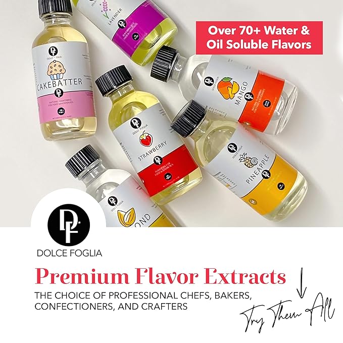 Dolce Flav Orange Creamsicle Extract - 2 Ounce Oil-Soluble Multipurpose Flavoring Ideal for Candy Making, Baking, Lip Balm, and Ice Cream - Perfect Kitchen Gift for Holidays