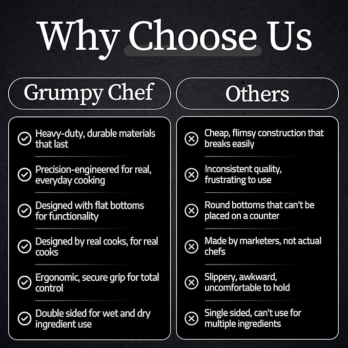 GRUMPY CHEF Stainless Steel Measuring Cups and Spoons Set with Magnetic Leveler – 13-Piece Nesting Set, Dual-Sided Magnetic Spoons, Flat Bottom Design for Stability – Rust-Resistant, Dishwasher Safe