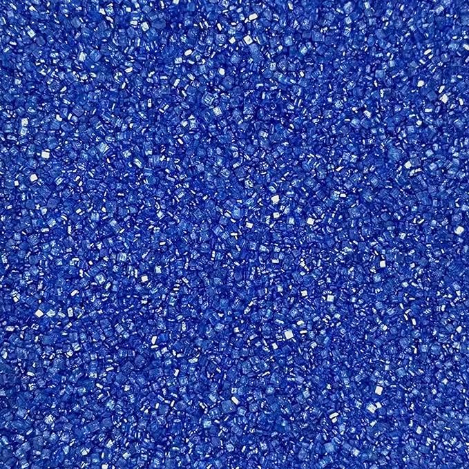 Sentovac Royal Blue Sanding Sugar for Baking Edible Sparkling Sugar Sprinkles Coarse Sugar Crystals for Baking Topping Cake Cookie Cupcake Topper Ice Cream Decoration Supplies 3.2 OZ