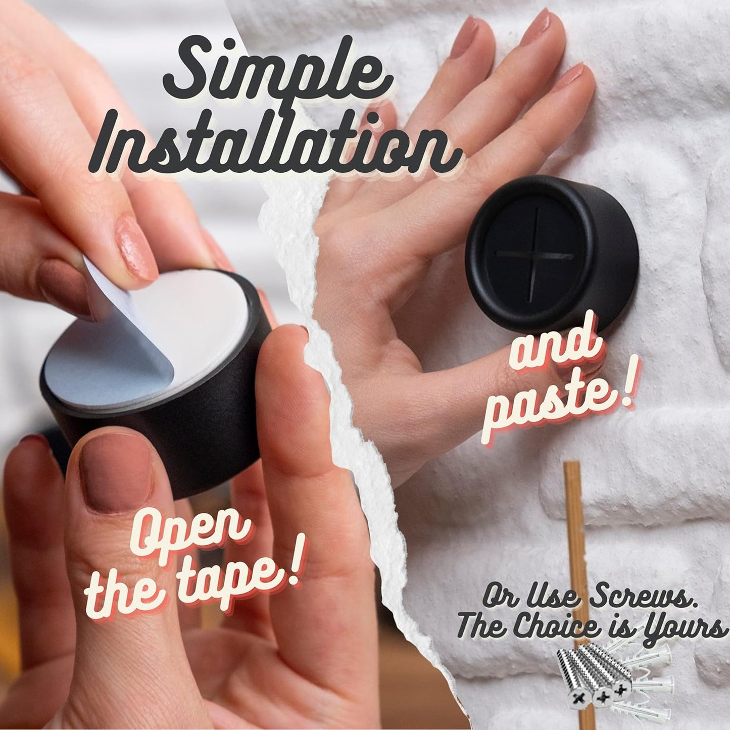 HEFA Towel Holder, 8 Pack Modern Kitchen Towel Hooks, Plastic, Chrome, Wall Mount, Towel Organizer, Kitchen and Bathroom Organization, 2 lbs Weight Capacity