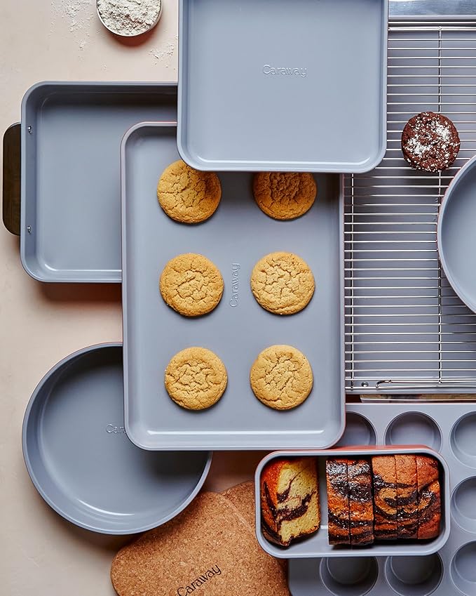 Caraway Non-Stick Ceramic Baking Sheet - Naturally Slick Ceramic Coating - Non-Toxic, PTFE & PFOA Free - Perfect for Baking, Roasting, and More - Medium (15" x 10") - Cream