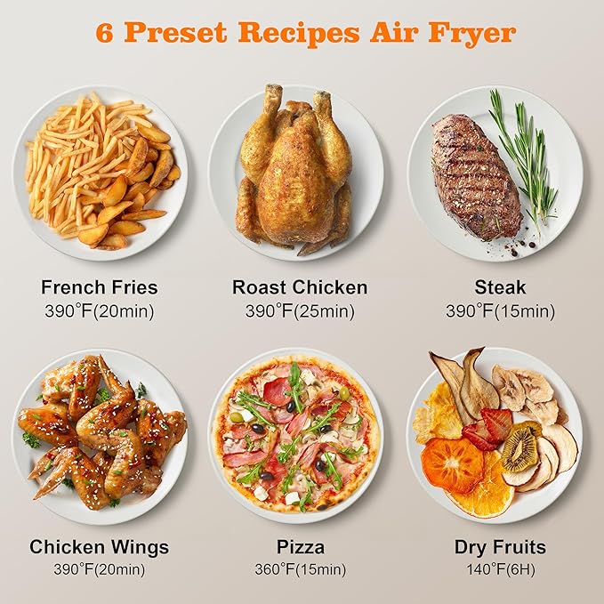 10QT Large Dual Basket Air Fryer with Viewing Window and 50pcs Paper Liners, 10-in-1 Digital Touchscreen Double Zone Air Fryers, SyncCook to Bake,Roast,Reheat,Broil, Nonstick Dishwasher Safe