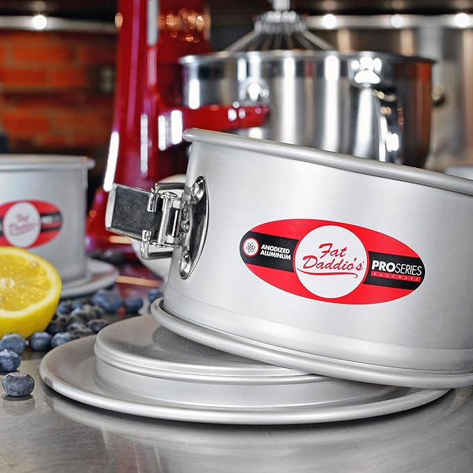 Fat Daddio's PSF-83 Anodized Aluminum Springform Pan, 8 x 3 Inch