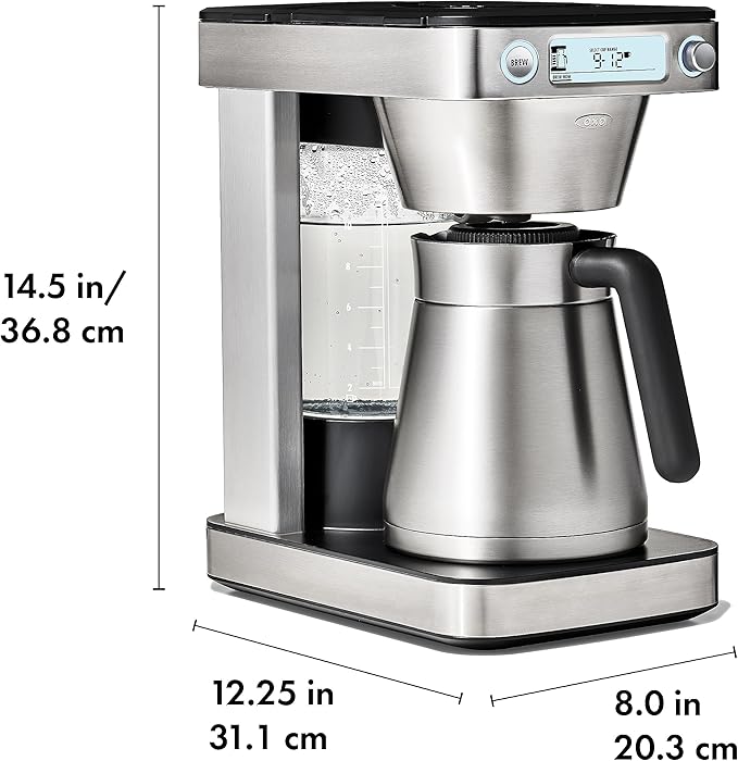 OXO Brew 12-Cup Coffee Maker With Podless Single-Serve Function,Silver