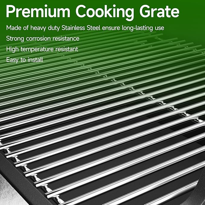 15" Stainless Steel Cooking Grate for Weber Spirit 200 Series, Spirit E/S 200 & 210 with Side Control Panel, Spirit 500, Genesis Silver A, Grill Grate Replacement for Weber 7522 7523 7521 65904 65905