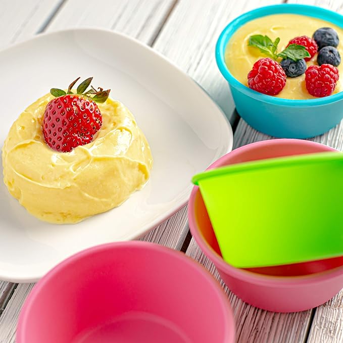 Bakerpan Silicone Jumbo Muffin Cups For Baking, Smooth Large Air Fryer Muffin Cups, 3 1/2 Inch Muffin Baking Cups, Jumbo Cupcake Liners - Set of 8