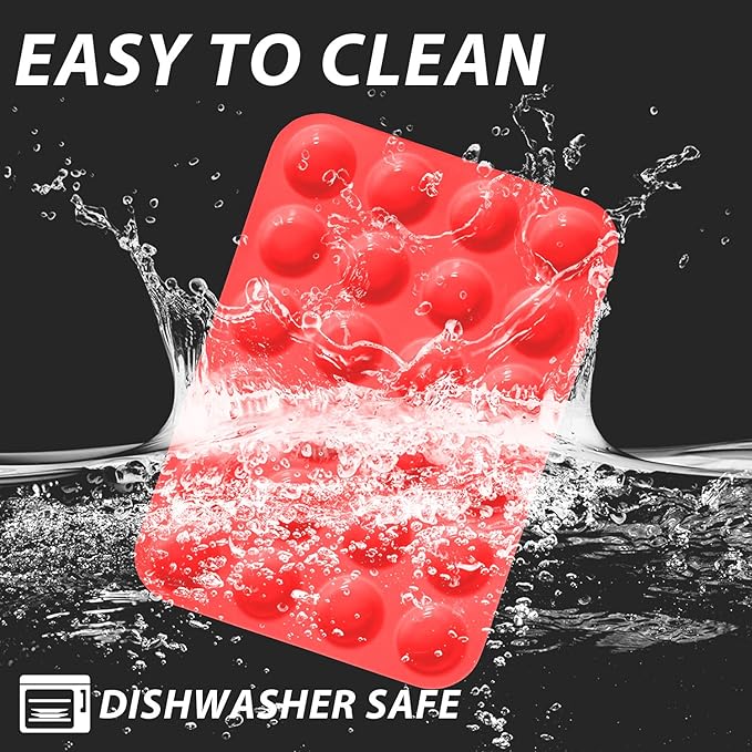 Anaeat Silicone Muffin Pan set- Mini 24 Cups Cupcake Tray, Non-Stick Silicone Baking Molds for Making Muffin Cakes, Cupcake, Chocolate, Bread,Tart and Desserts, Just Pop Out (2 Pack)