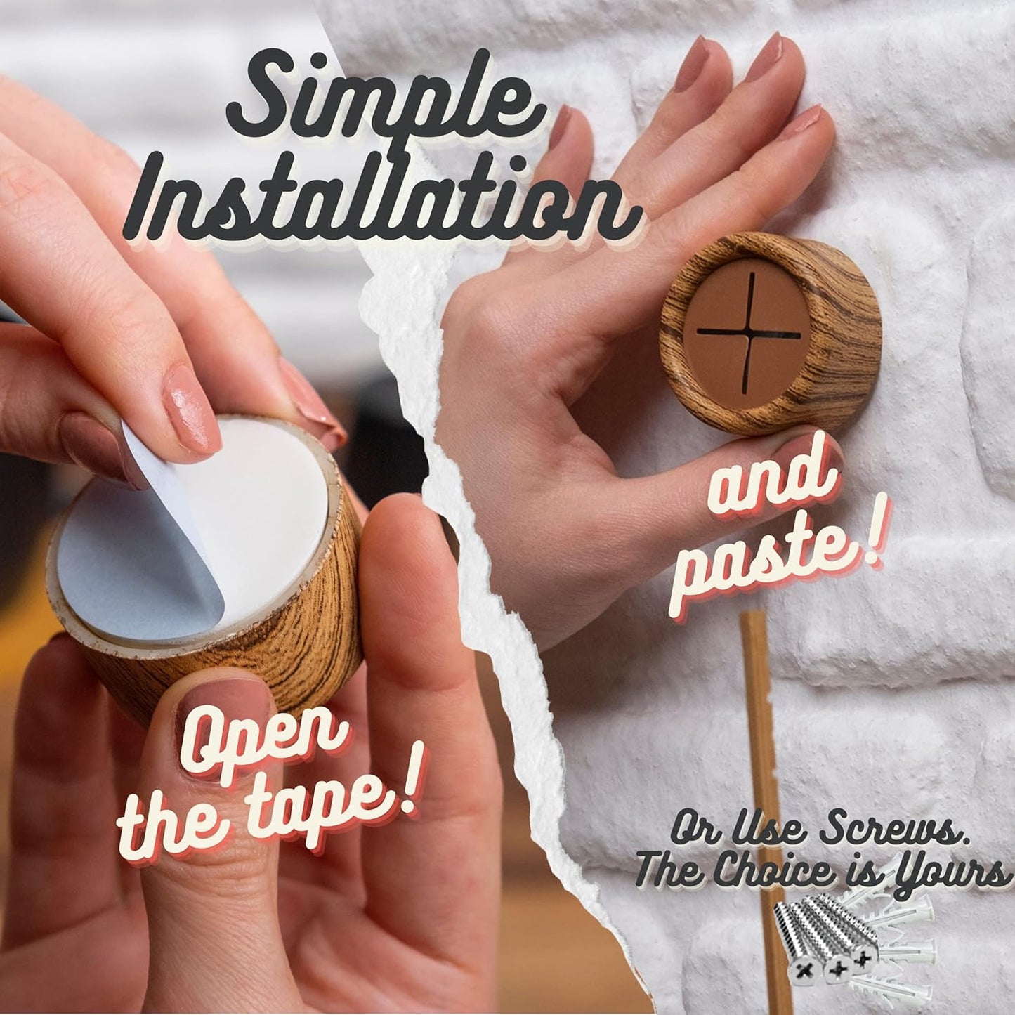 HEFA Towel Holder, Towel Hooks, Dish Towel Holder, Kitchen Organization, Bathroom Accesories, Kitchen Towel Hook, Kitchen Towel Holder, Gift, Kitchen Gadgets (Pine, 8 Pack)