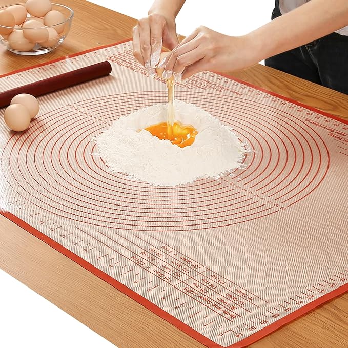 Silicone Pastry Mat 34x26 Inch Nonstick Baking Mats, Kitchen Counter Mat Perfect for Dough, Pastry, Dough Rolling, Kneading Board, Pie Crust, Fondant, Pasta, Pizza Mat
