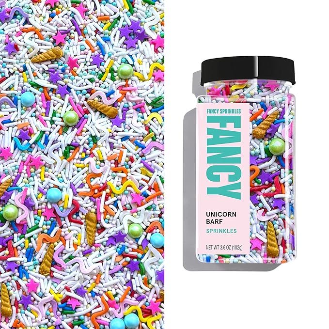 Fancy Sprinkles Unicorn Barf Sprinkles Real Sugar, For Ice Cream, Cookies, Cakes, Cupcakes, Dessert Decorating Sprinkles (0.5c)