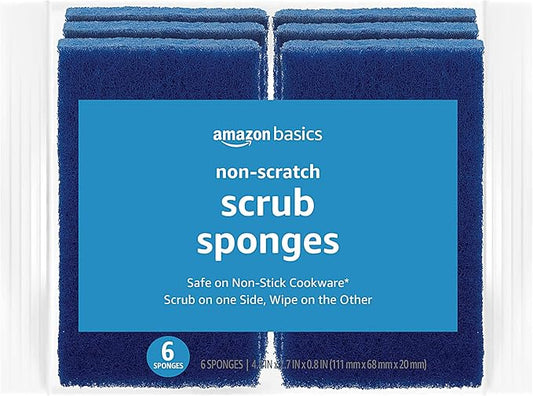 Amazon Basics Non-Scratch Sponges, 6-Pack