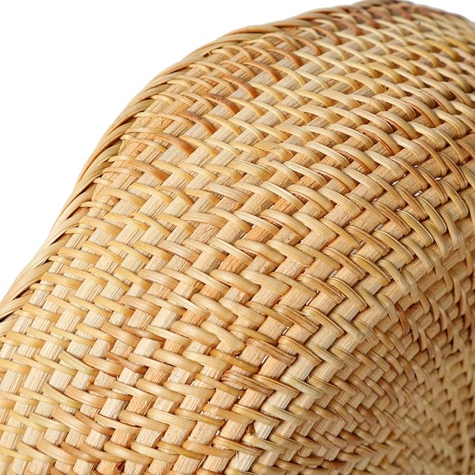 Rattan Bread Basket, Round Fruit Baskets, Scalloped Wicker Storage Bowls, Natural Woven Serving Basket Bowls, Decorative Baskets for Kitchen Counter Organizing, Gift Basket, 1 Pack, S Size