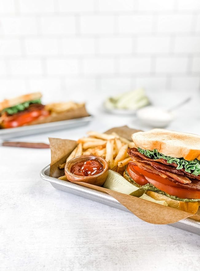 USA Pan Bakeware Mini Sheet Baking Pan Warp Resistant with Nonstick Quick Release Coating, Aluminzed Steel, Set of 2