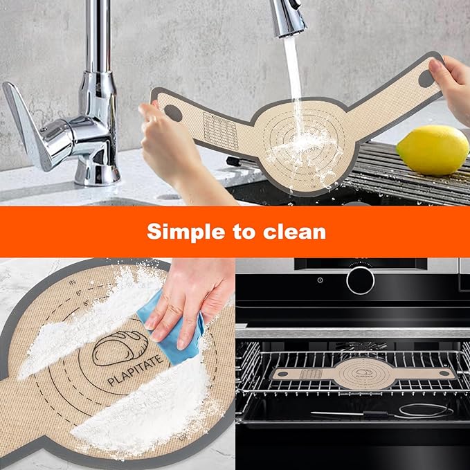 Silicone Bread Sling for Dutch Oven Liners, Non Stick 2 PCS, Easy Clean Reusable Silicone Bread Baking Mat with Long Handles, Easy to Transfer Sourdough Bread, Round