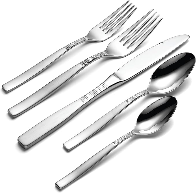 Oneida 53 Piece Camlynn Flatware Set, Silver