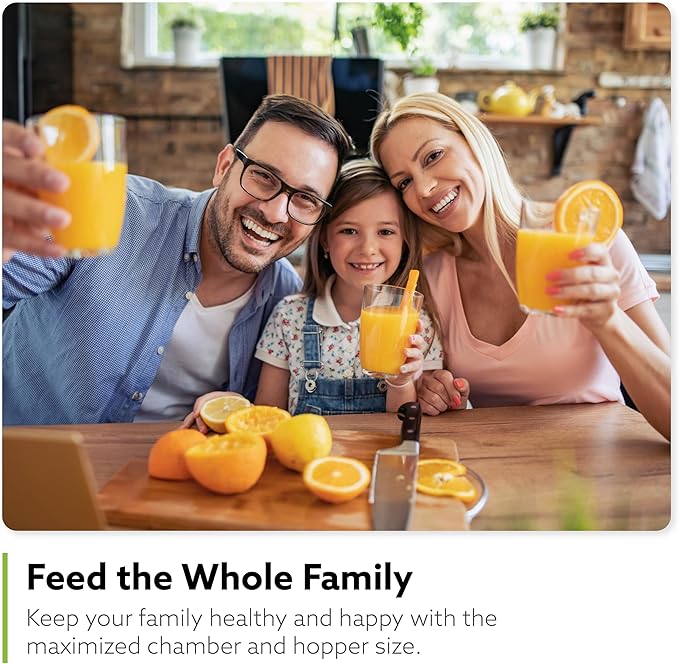 Hurom H400 Cold Press Juicer Machine, Award Winning Masticating Slow Juicer, Easy to Clean, Strainer & Hands Free with Self Feeding, Wide Mouth Hopper, Easy Assembly (Two-Tone Blue)