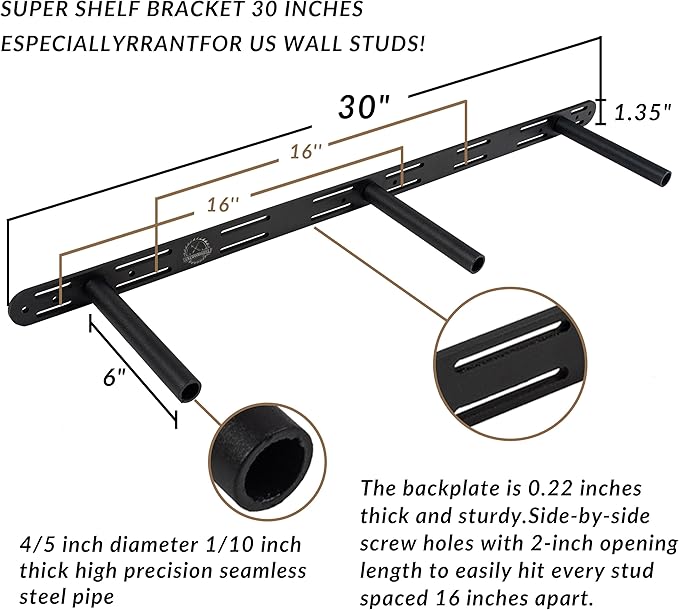 Rustic Floating Shelves 36 inch Long 8 inch deep Set of 2, Solid Wood Wall Shelves for Bedroom Living Room Kitchen,Book Shelf for Wall, Wall Mounted Shelves with Hidden Bracket- Walnut