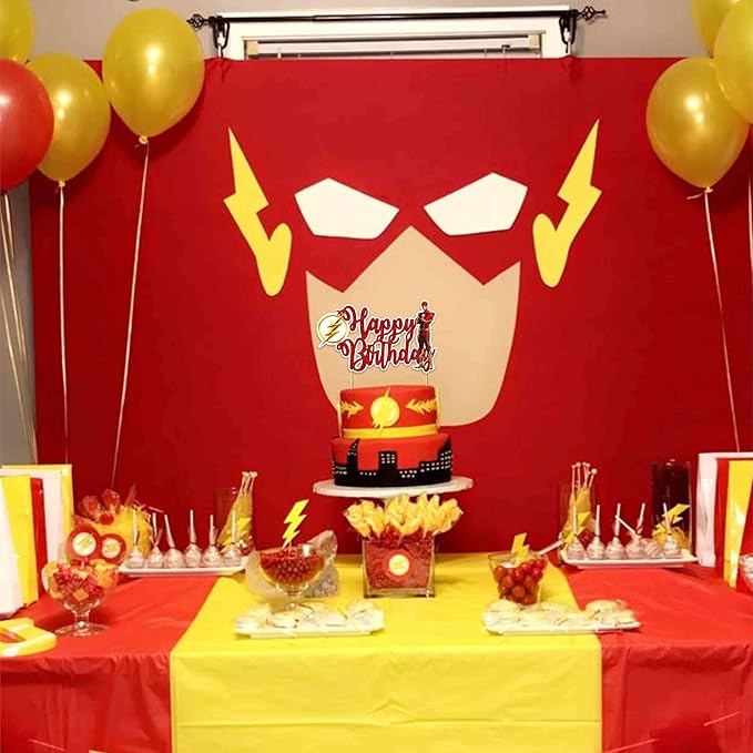 Flsh Happy Birthday Cake Topper - Birthday Decorations.