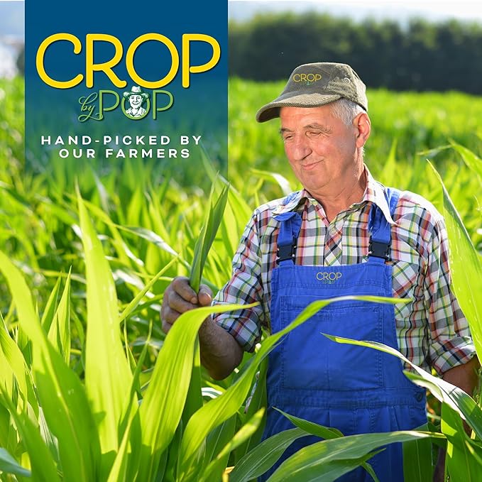 CROP BY POP - Organic Sun-Dried Turkish Smyrna White Figs (Higos, Anjeer) - No Sugar Added, Unsulphured (16oz, 1 LB) Bulk Dry Fruits Packed Fresh in Resealable Bag - USDA Organic, Non GMO, Kosher