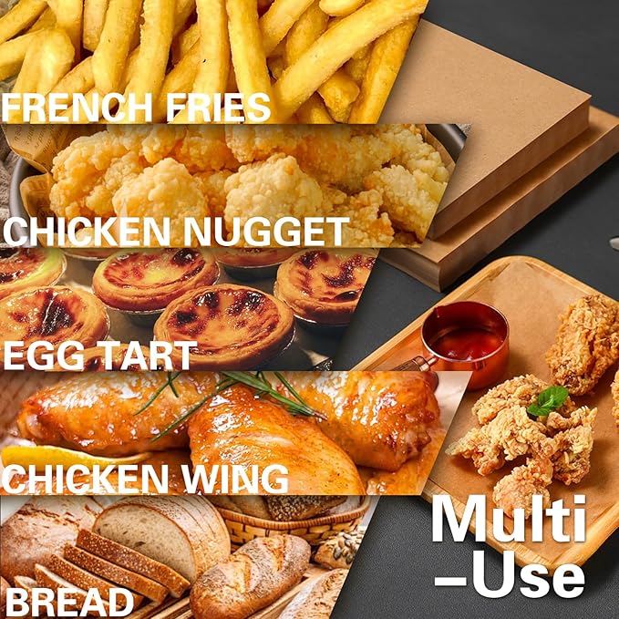 Air Fryer Liners Disposable,100PCS Parchment Paper Sheets Compatible with Nuwave Bravo Air Fryer Toaster Smart Oven, Air Fryer Accessories for Nuwave 12-in-1 30qt Oven