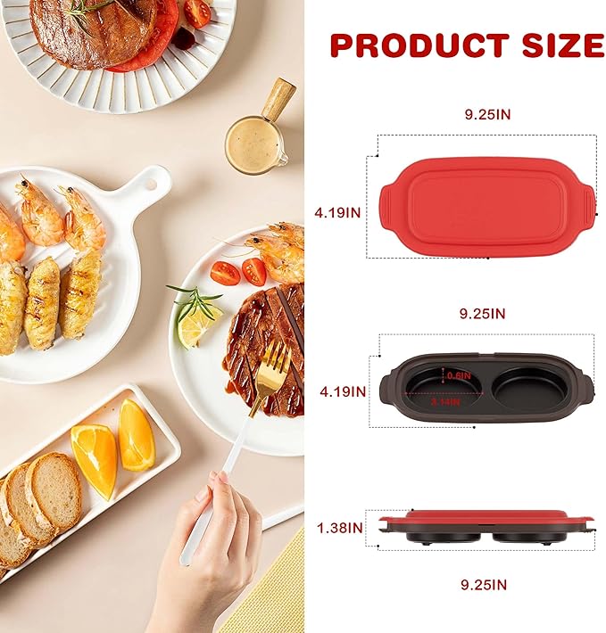 Microwave Egg Cooker, Microwave Egg Poacher | Cooker & Fryer for Breakfast Sandwiches | Maker for 2 Eggs | Dishwasher-Safe & BPA-free, Save Time,Portable for Home,Travel,Gifts