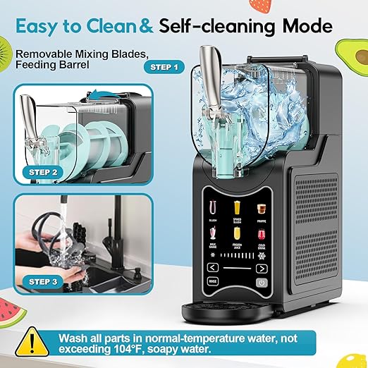 Slushie Machine for Home, Slushy Machine 88 oz Margarita Machine with 7 Preset Programs, Frozen Drink Machine, for Smoothie, Milkshake, Cocktail, Frappés, 10-Level Adjustable Thickness, No Ice Needed