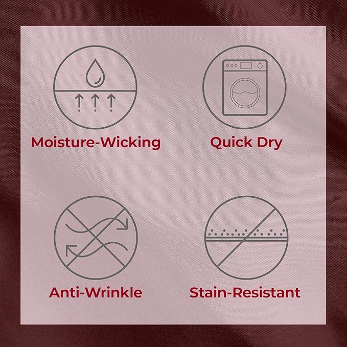 Mellanni Split King Sheets Set - 5 PC Iconic Collection Bedding - Hotel Luxury, Extra Soft, Cooling Bed Sheets - Wrinkle, Fade, Stain Resistant (Split King, Burgundy)