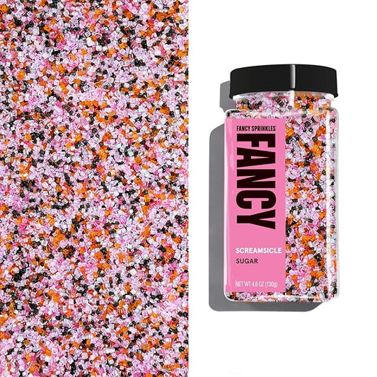Fancy Sprinkles Limited Edition Halloween Screamsicle Sugar (4 OZ)
