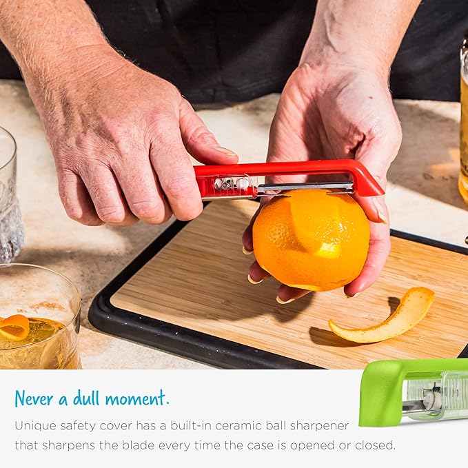 Dreamfarm Sharple Self-Sharpening Vegetable & Food Vertical Speed-Peeler - Black