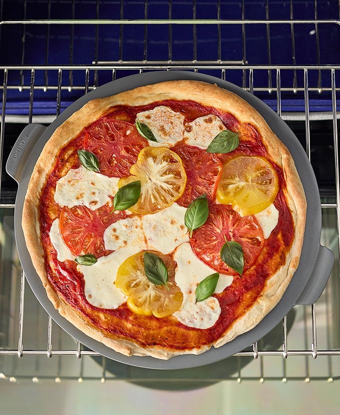 GreenPan Premiere Ovenware Healthy Ceramic Nonstick 16.5" Pizza Pan, PFOA and PFAS-Free, Warp-Free Bakeware, Durable Quick Heating Baking Tray, Oven and Broiler Safe to 600F, Dishwasher Safe, Gray