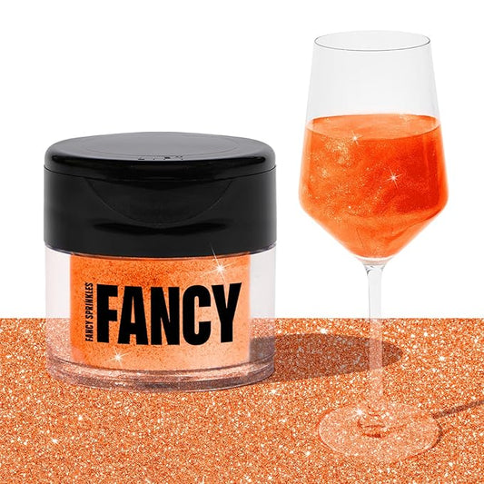 Fancy Sprinkles Carnelian Orange Premium Edible Glitter, Sparkle for the Showgirl Era with 100% Edible Glitter for Sparkling Food & Drinks No Taste or Texture (4gm)