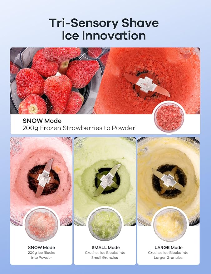 Ganiza Professional Smoothie Blender, Blenders for Smoothies with 1800 Peak Watts & 8 Auto Programs for Frozen Fruits & Ice, 64-oz Large Blender for Shakes and Smoothies, Nutritious Recipe