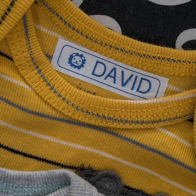 Brother Genuine P-touch TZE-FA3 Tape, 1/2" (0.47") Wide Fabric Iron-On Tape, Navy Blue on White, Can be Ironed onto Virtually Any Cotton Item, 0.47" x 9.8' (12mm x 3M), Single-Pack, TZEFA3