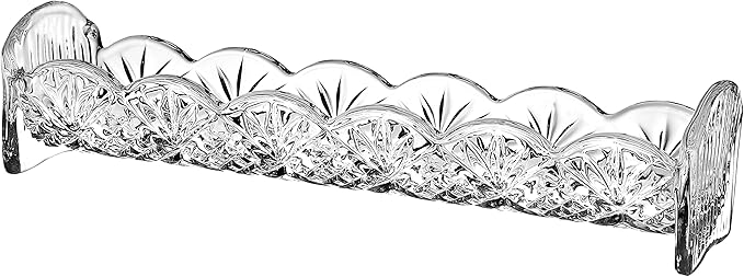 Godinger Serving Hostess Set - Butter Dish, Sugar and Creamer, Packet Holder, Cracker Tray - 5 Piece Set, Dublin Collection