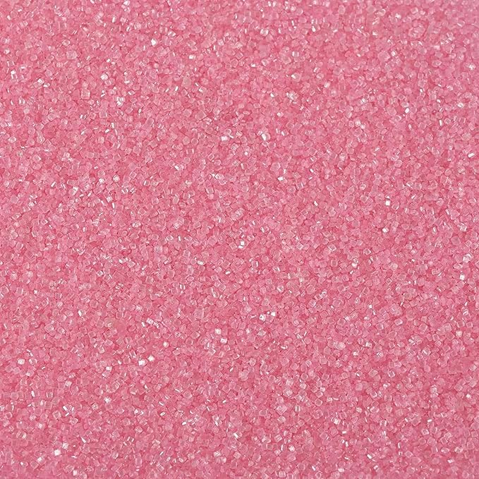 Sentovac Light Pink Sanding Sugar for Baking Edible Sparkling Sugar Sprinkles Coarse Sugar Crystals for Baking Topping Cake Cookie Cupcake Topper Ice Cream Decoration Supplies 3.2 OZ