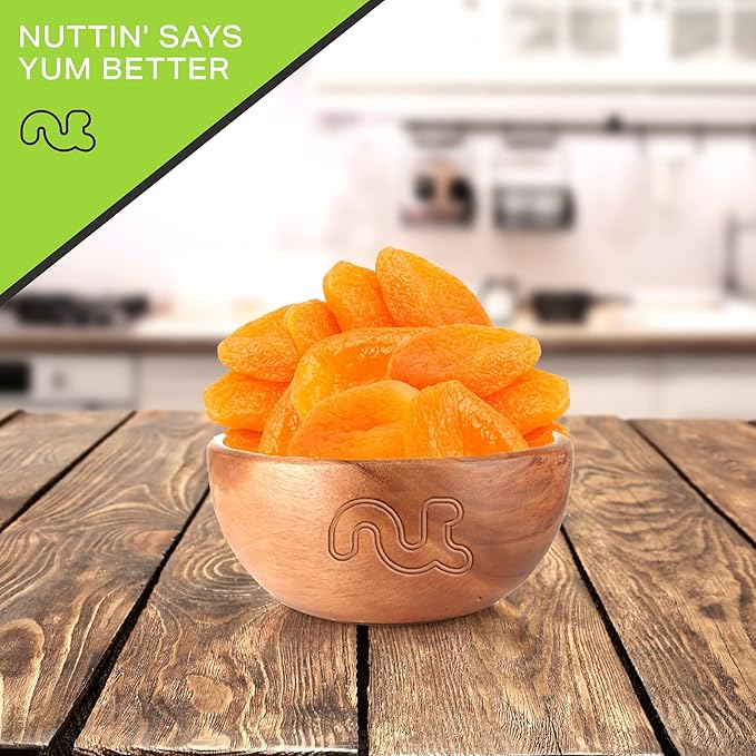 NUT CRAVINGS - Sun Dried Turkish Apricots, No Sugar Added (80oz, 5 LB, Bulk) Bulk Dry Fruits Packed Fresh in Resealable Bag - Sweet Healthy Snack, Naturally Grown, Vegan, Kosher