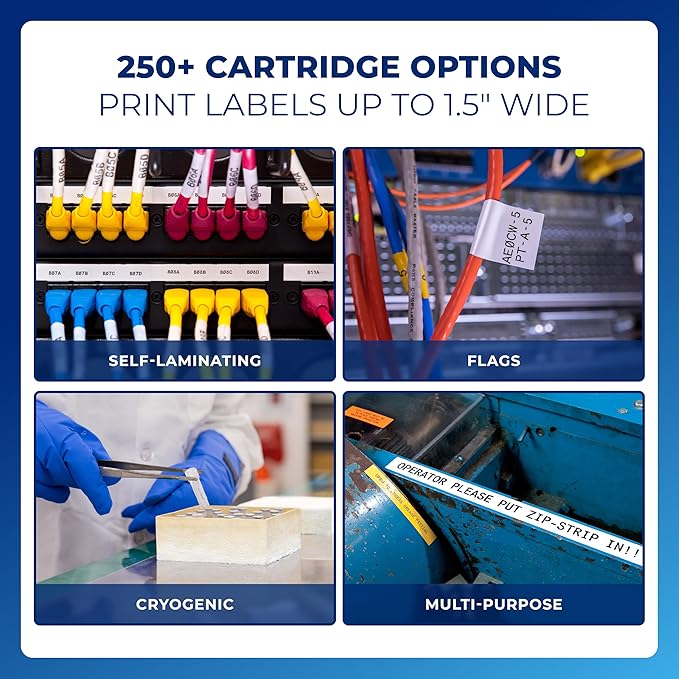 Brady M510 Portable Industrial Label Printer Kit with Safety and Facility ID Software, Carrying Case, Label Cartridge, Rechargeable Battery and Charger, 3.75" H x 5.75" W x 10" D