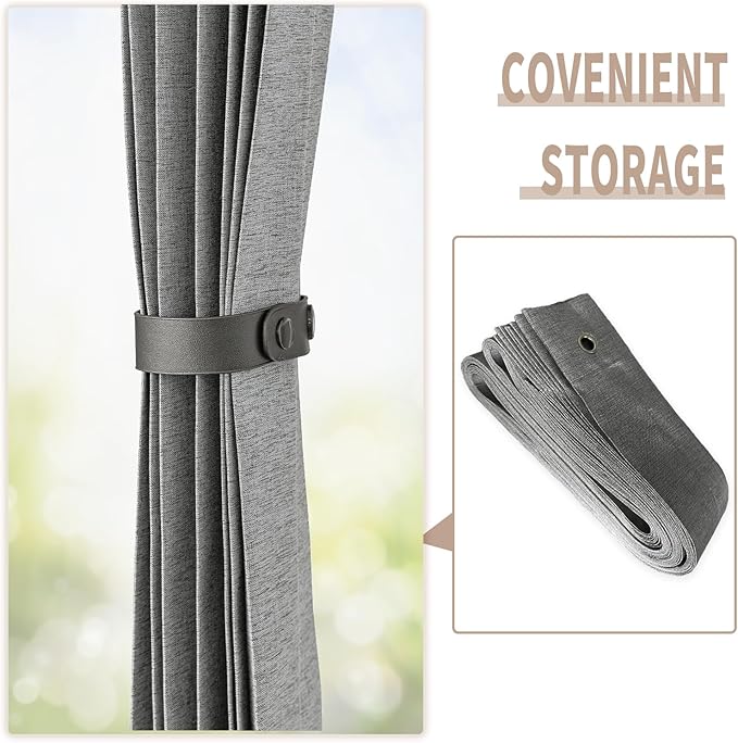 Vatge Door Way Privacy Curtain - Closet Curtain for Open Closet, Laundry Room Drapes for Doorway and Hanging Privacy Curtains Wall for Room Separation, 1 Panel with Tieback, W52 x L78, Grey