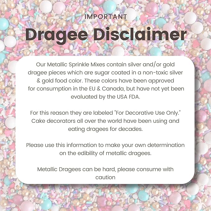 Sprinkle Pop Hey Sugar! Sprinkle Mix| Purple White Pink Aqua Sprinkles Mix with Pink Heart Confetti| Girl Lady Valentines Sprinkles Made in USA for Decorating Cupcakes Cakes Cookies Donuts, 2oz
