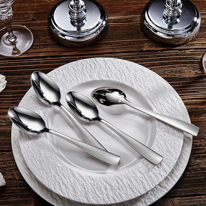 KEAWELL Premium 20/45/65 Piece Louis Silverware Set, 18/10 Stainless Steel, Service for 4/8/12, Fine Flatware Set, Dishwasher Safe (20)