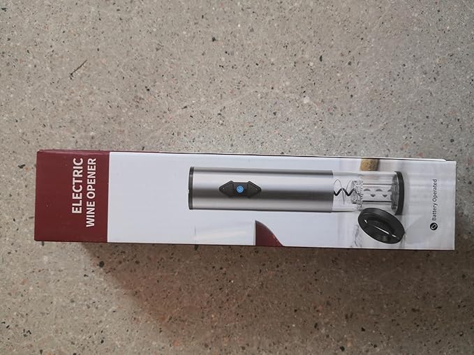 CIRCLE JOY Electric Wine Opener, Battery Wine Opener, Wine Bottle Opener, Electric Corkscrew, Wine Puller, Wine Screwpull, Uncorker, Cork Remover, Stainless Steel