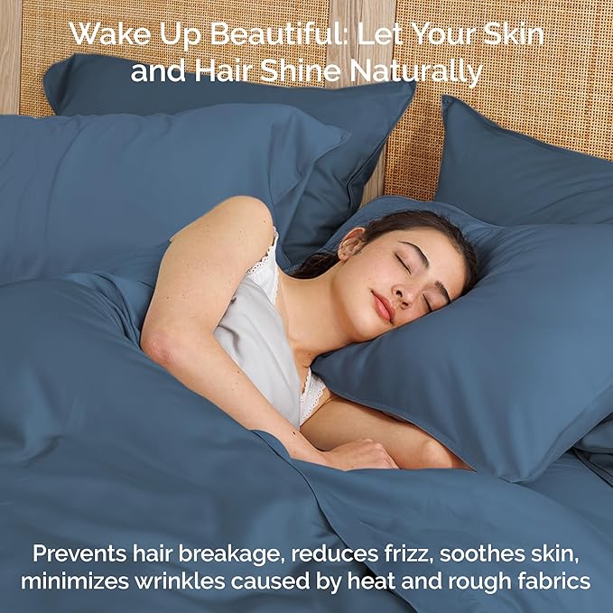 100% Viscose from Bamboo Sheets California King Size, Super Soft Bedding Set, 4PC Cooling Sheets for Hot Sleepers, Vegan Silk Moisture Wicking, Organically Grown Bedsheet, Storm - 72" x 84"