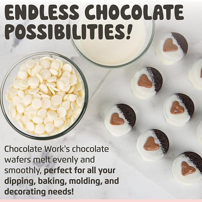 Chocolate Works Melting Chocolate Parent (2.5 lb (Pack of 1), White Chocolate)
