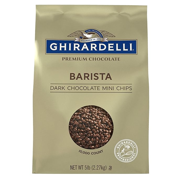 Ghirardelli Chocolate Company Dark Chocolate Barista Mini Chips 10,000 per lb., 5lb (Pack of 2)