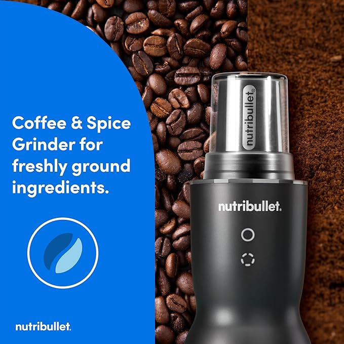 nutribullet® Ultra Plus+ 3-1 Compact Kitchen System, 1200W Kitchen System with Blender, Food Processor, and Coffee and Spice Grinder, 32oz and 24oz Blending Cups, 2-Cup Food Processor, Gunmetal Gray