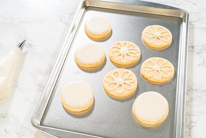 Bakerpan Royal Icing Tools Set, Royal Icing Cookie Supplies, Spatula, Piping Bags, Cup, Couplers, Bag Clamps, Piping Tips, Needle Scribes