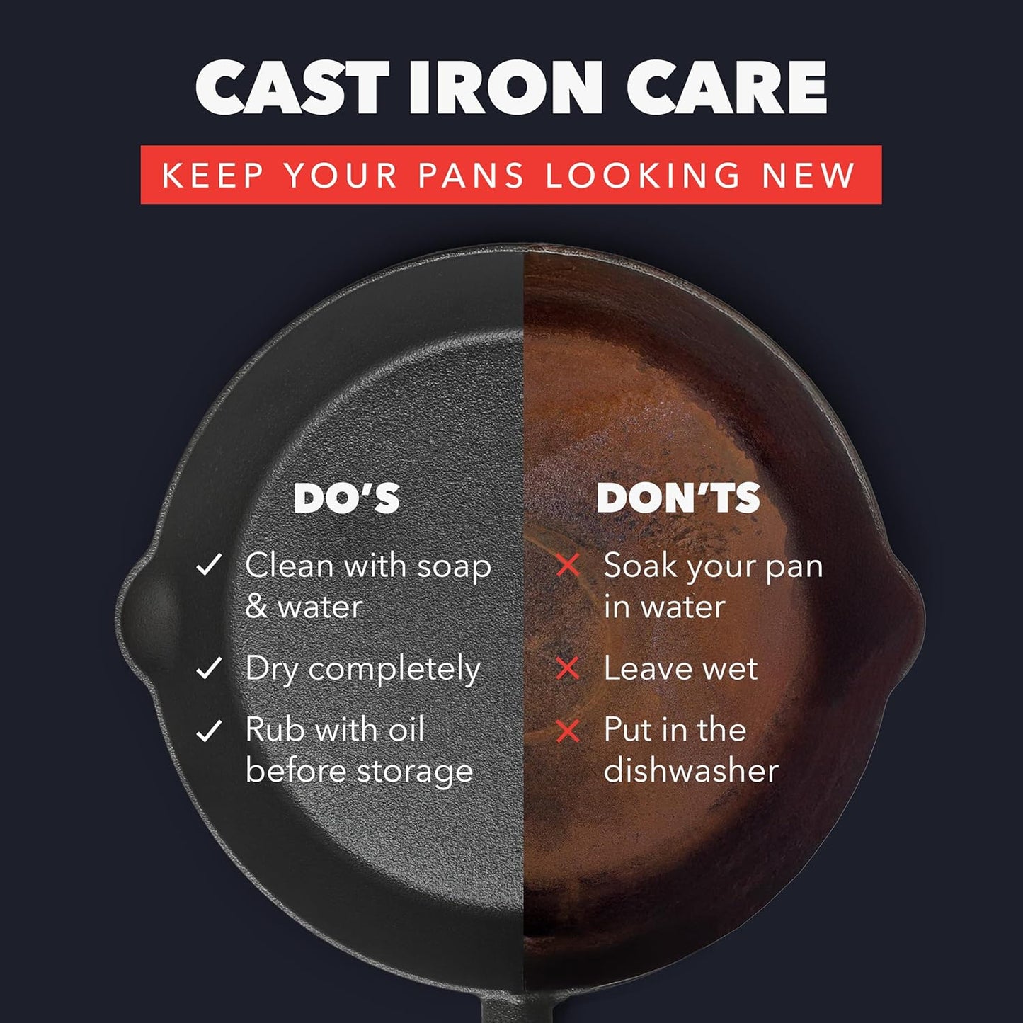 GreenPan x Bobby Flay Cast Iron Pre-Seasoned 16.5 x 9.5” Reversible Double Burner Griddle, Rectangular Grill, Helper Handles, Induction, Versatile Stovetop Oven BBQ & Fire, Indoor & Outdoor Use, Black